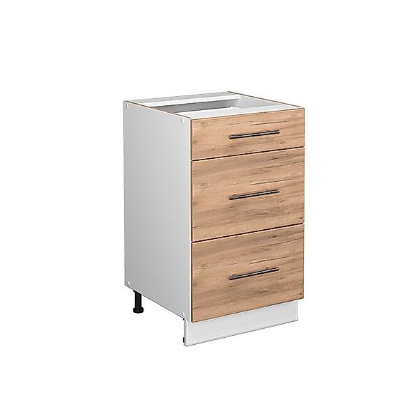 Vicco Unterschrank Fame-Line, Goldkraft Eiche/Weiß, 50 cm ohne Arbeitsplatt günstig online kaufen