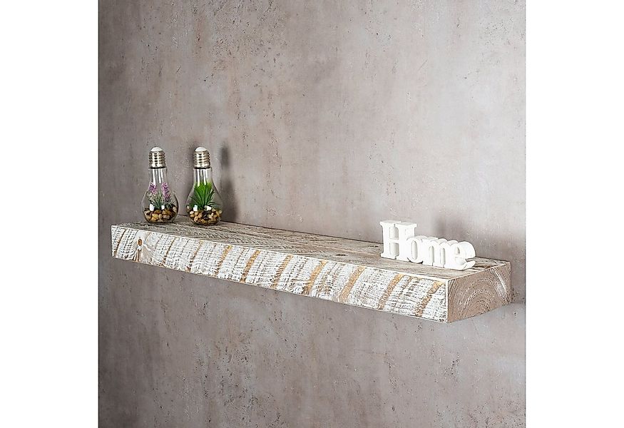 Levandeo® Wandregal, levandeo Wandregal Holz Massiv 100x20cm Shabby Chic Wa günstig online kaufen