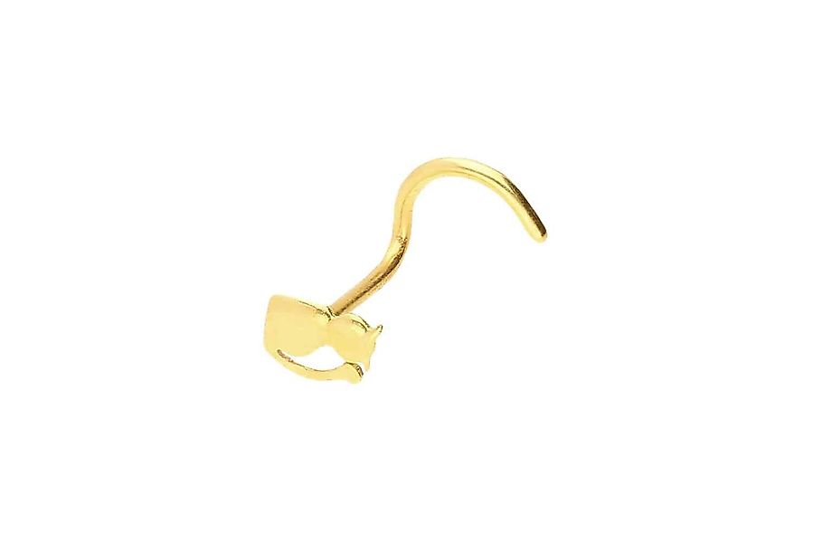 PIERCINGLINE Nasenpiercing Chirurgenstahl Nasenstecker Spirale KATZE günstig online kaufen