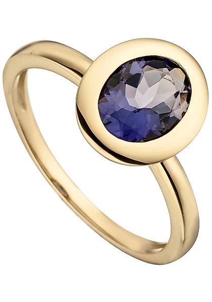 JOBO Goldring "Ring mit Iolith", 585 Gold günstig online kaufen