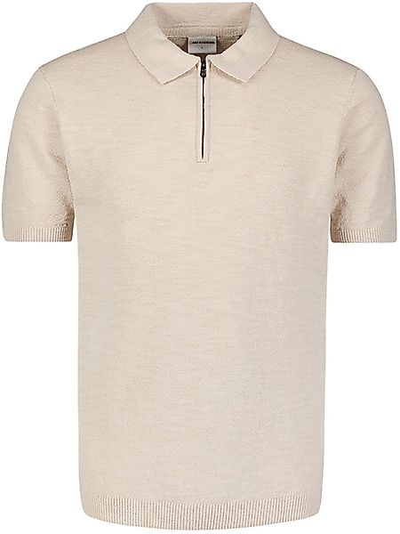 No Excess Half Zip Poloshirt Ecru - Größe XL günstig online kaufen