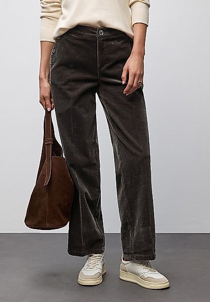 STREET ONE Cordhose Straight Leg, Mid Waist günstig online kaufen