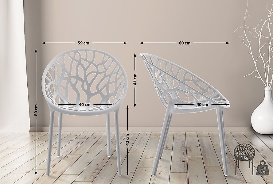 CLP Gartenstuhl Hope, Outdoor, Kunststoff, stapelbar günstig online kaufen
