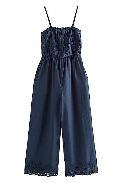 Next Jumpsuit Gesmokter Jumpsuit mit weitem Bein aus Baumwolle (1-tlg) günstig online kaufen