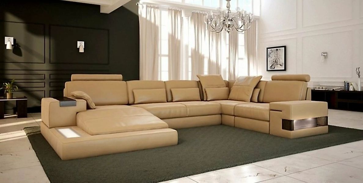 JVmoebel Ecksofa Großes Sofa Wohnlandschaft Ledersofa Polster Sitz Ecke Cou günstig online kaufen