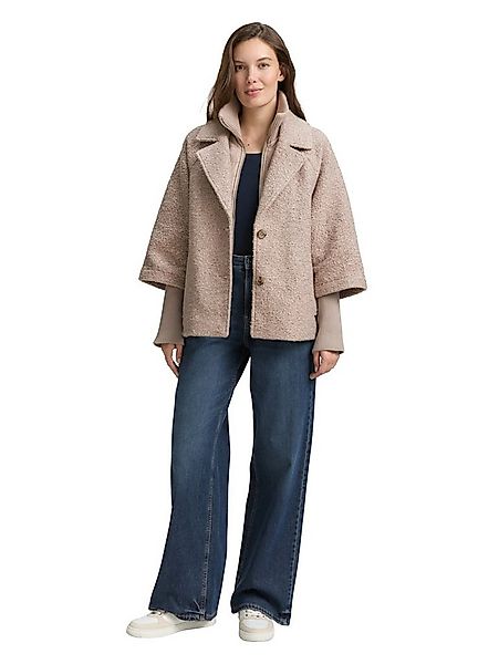 TOM TAILOR Blouson bouclé cape jacket boucle beige melange günstig online kaufen