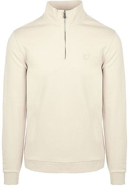 Lyle & Scott Half Zip Pull Tonal Ecru - Größe L günstig online kaufen