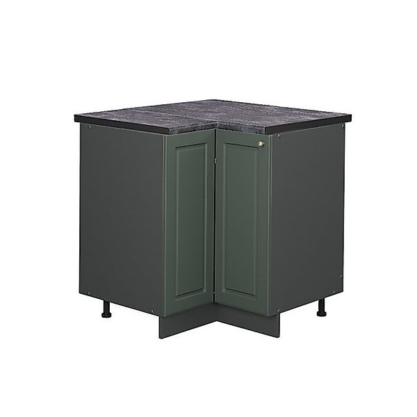 Vicco Eckunterschrank Fame-Line Grün-Gold Landhaus/Anthrazit 81 cm AP Anthr günstig online kaufen
