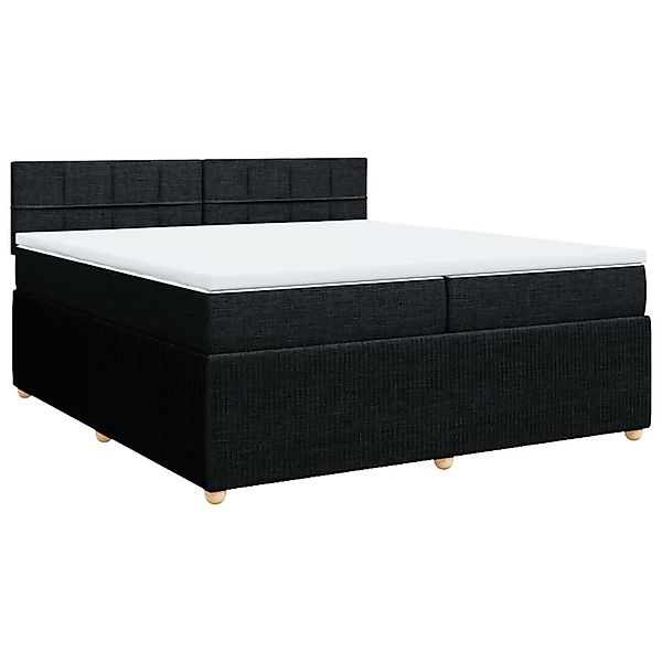 vidaXL Boxspringbett mit Matratze Schwarz 200x200 cm Stoff 3287565 günstig online kaufen