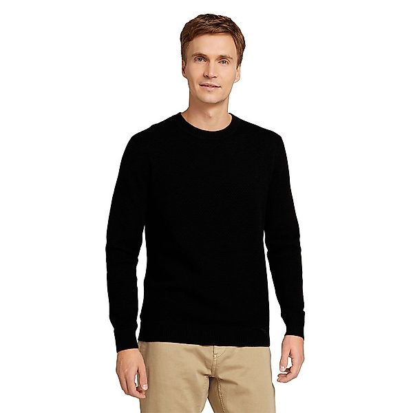 Tom Tailor Basic Structure Pullover XL Black günstig online kaufen
