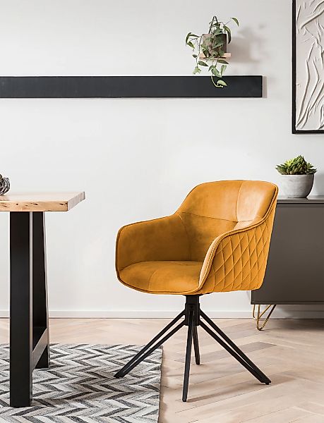 SalesFever Armlehnstuhl, Samtoptik, mit 360 Drehfunktion günstig online kaufen