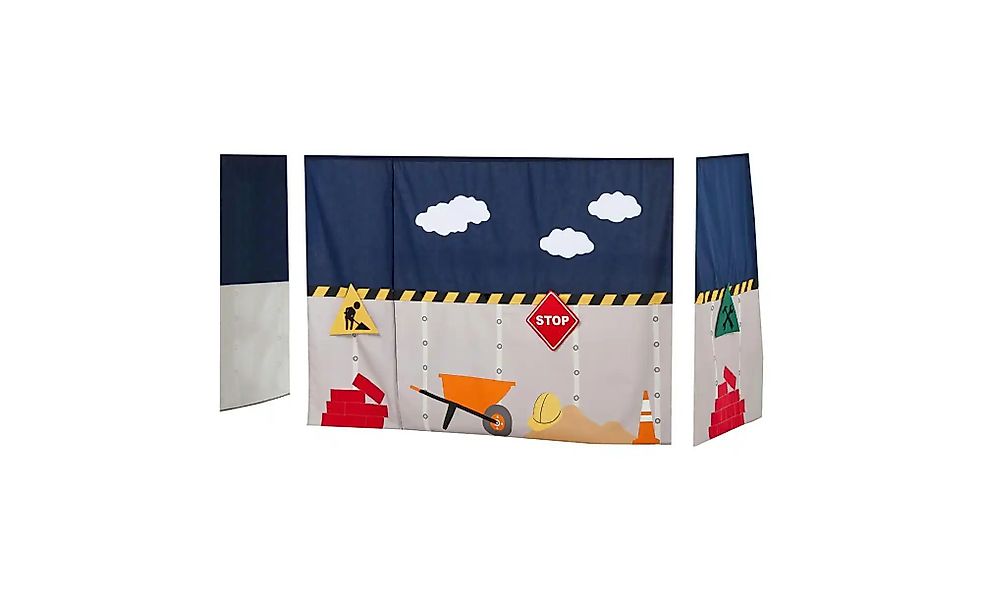 Hoppekids Vorhang Mittelhochbett 90x200  Construction ¦ mehrfarbig ¦ Maße ( günstig online kaufen