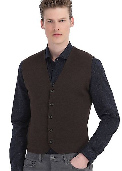 RAMSEY Winterjacke Gestrickte Weste in Leinwandbindung günstig online kaufen