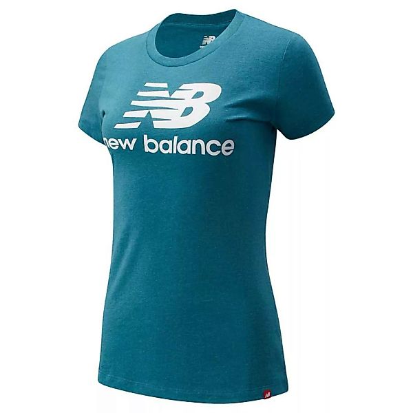 New Balance Essentials Stacked Logo Kurzarm T-shirt XS Deep Sea Heather günstig online kaufen