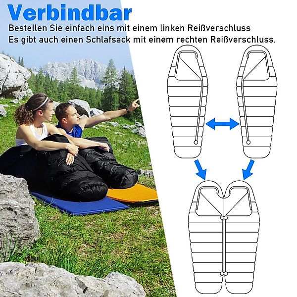 CALIYO Trekkingschlafsack Mumienschlafsack – Schlafsack Winter günstig online kaufen
