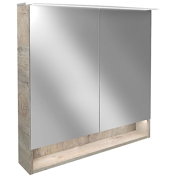 Fackelmann Spiegelschrank B.Style Weiß 80 cm mit Softclose Türen günstig online kaufen