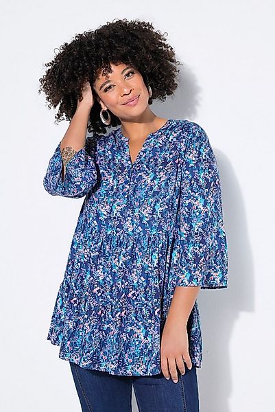 Angel of Style Tunika Bluse A-Linie Blümchenmuster 3/4-Ärmel Volants günstig online kaufen