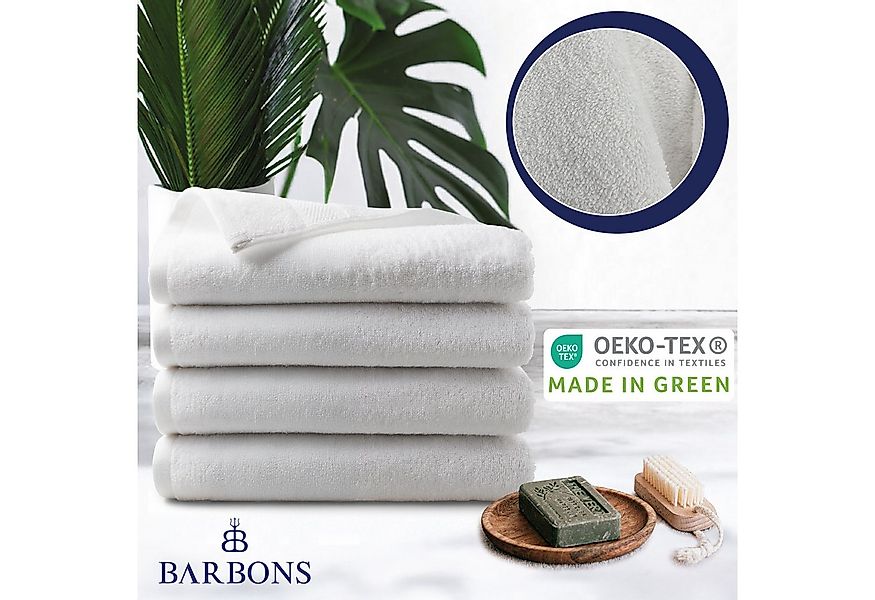 BARBONS Badetücher Duschtücher Set, Handtücher 4-tlg 70x140cm Badetuch, Han günstig online kaufen
