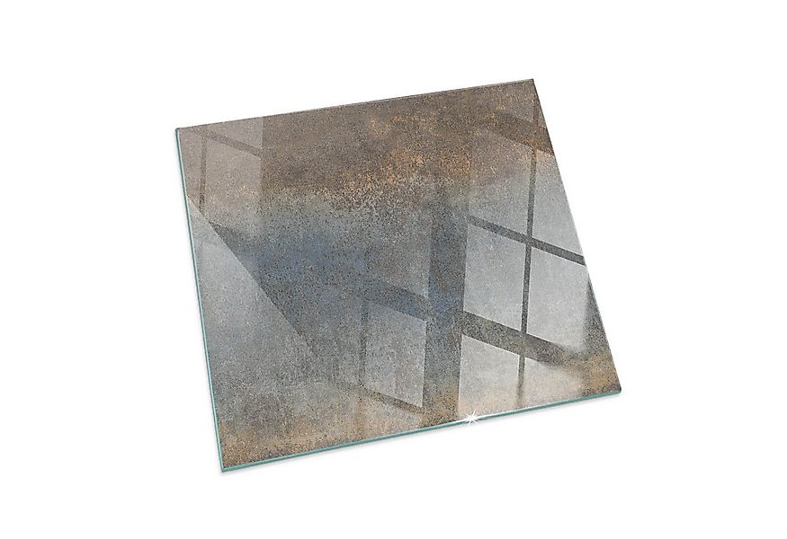 Tulup Bodenschutzplatte Braun Abstraktes Rostmuster, Gehärtetem Glas Kaminö günstig online kaufen