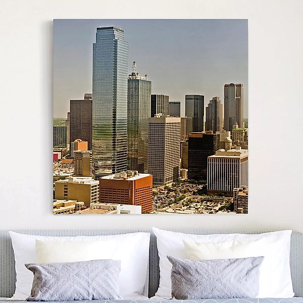 Leinwandbild Architektur & Skyline - Quadrat Impressive Dallas günstig online kaufen