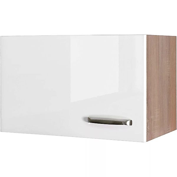 Flex-Well Exclusiv Kurz-Hängeschrank Valero 60 cm x 32 cm Hochglanz Weiß günstig online kaufen