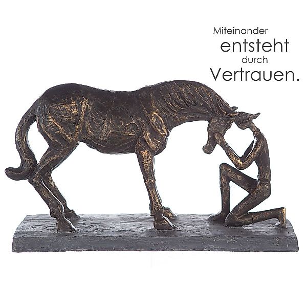 GILDE Dekoobjekt Skulptur Comprehension - Bronzefarbene günstig online kaufen