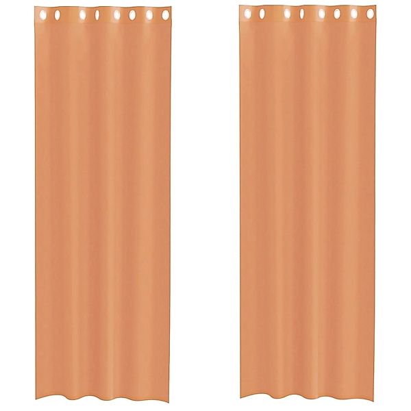 vidaXL Voile Vorhänge mit Ösen 2 Stk Terrakotta 4102142 günstig online kaufen