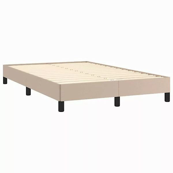 vidaXL Bett Bettgestell ohne Matratze Cappuccino-Braun 120x190cm Kunstleder günstig online kaufen