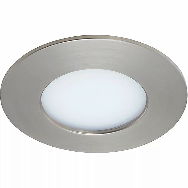 Briloner LED-Einbauleuchte Kunststoff Nickel matt H: 3 cm Ø: 8,5 cm günstig online kaufen