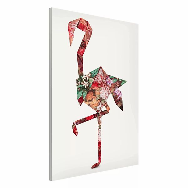 Magnettafel - Hochformat 2:3 Origami Flamingo günstig online kaufen