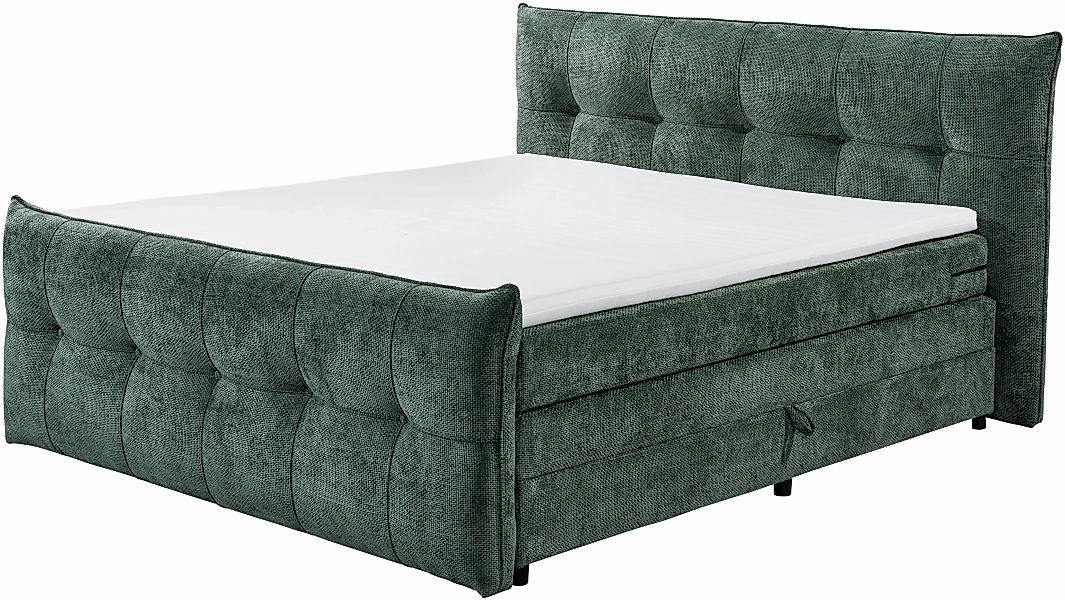 ED EXCITING DESIGN Boxspringbett »Gallina«, mit Bettkasten, inkl. Topper günstig online kaufen