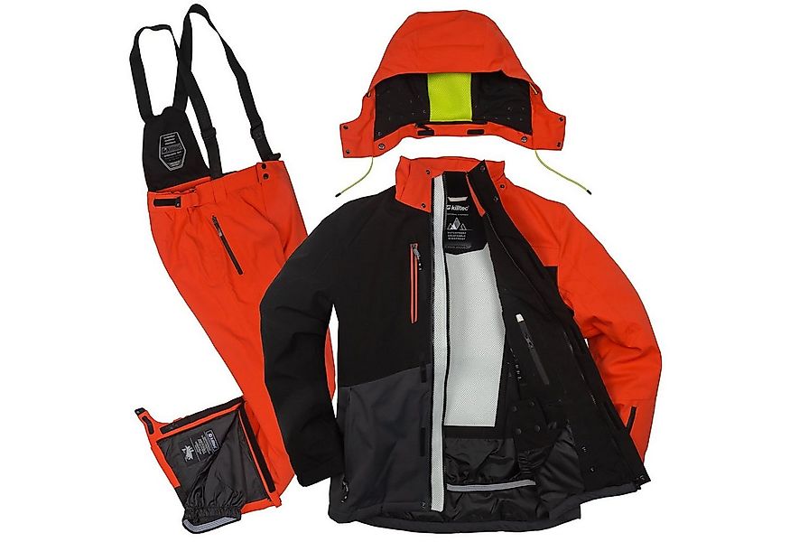 Killtec Skianzug Herren Skijacke + Skihose (orange/ anthrazit, Gr. S) günstig online kaufen