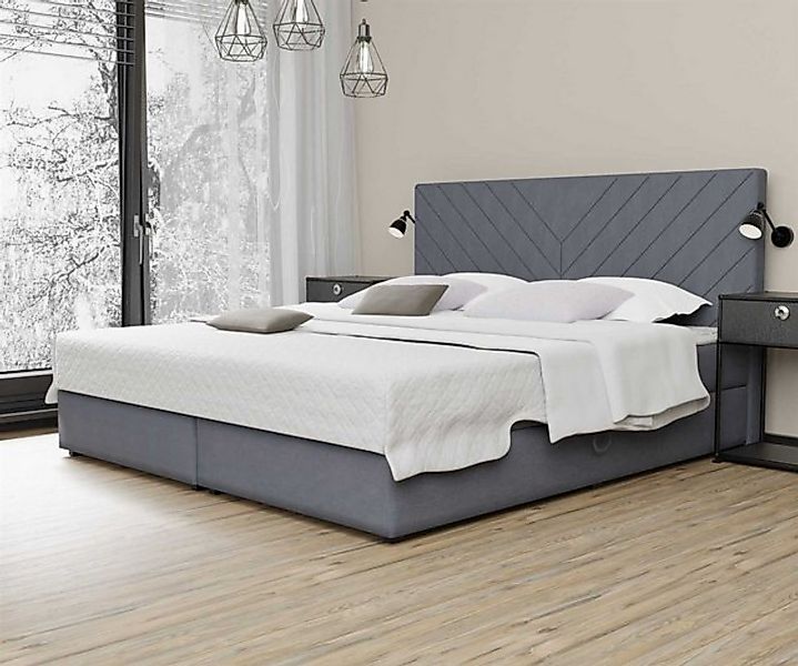 Fun Möbel Boxspringbett Boxspringbett Schlafzimmerbett BELCORA Überlänge in günstig online kaufen