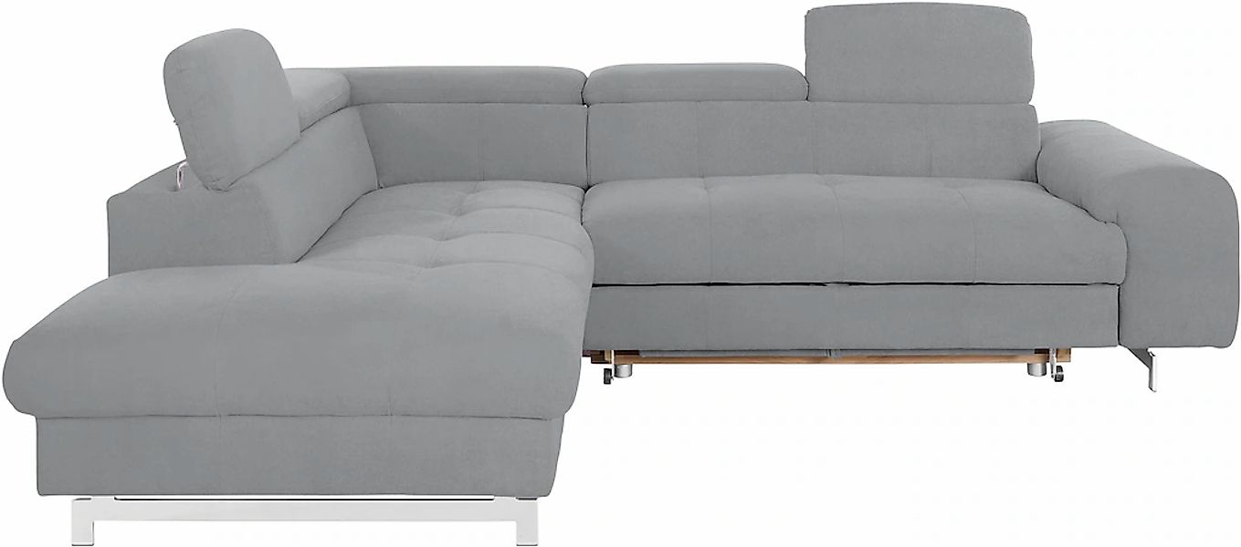 COTTA Ecksofa "Chef L-Form", mit Kopfteilverstellung, edle Metallkufen, wah günstig online kaufen