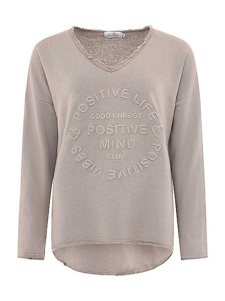 Zwillingsherz Sweatshirt Positive Mind (1-tlg) Fransen günstig online kaufen