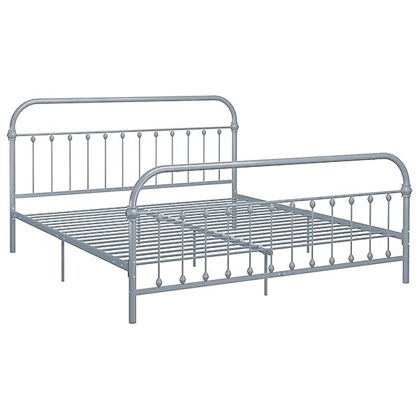 vidaXL Bettgestell Grau Metall 180x200 cm Modell 1618278 günstig online kaufen