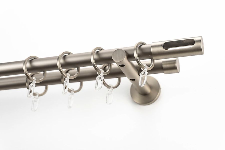 GARESA Gardinenstange "EASY" Ø 20 mm 2 läufig-läufig Wunschmaßlänge Vorhang günstig online kaufen