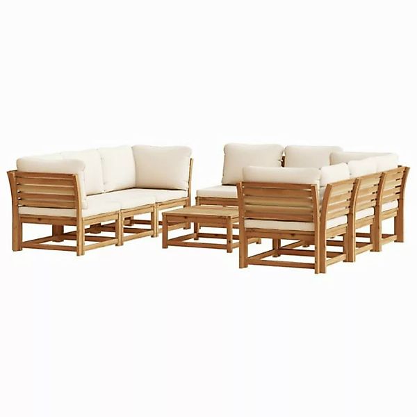 vidaXL Sofaelement 9-tlg. Garten-Lounge-Set mit Kissen Massivholz (1 St) günstig online kaufen