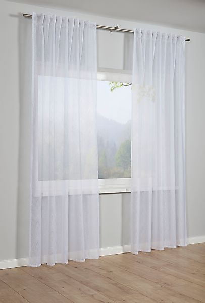 GARDINIA Gardine Schal mit Gardinenband Ausbrenner günstig online kaufen