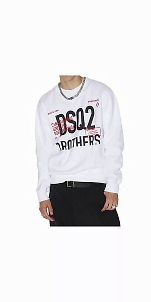 Dsquared2 Rundhalspullover Dsquared2 DSQ2 Brother Sweatshirt Weiß Herren günstig online kaufen