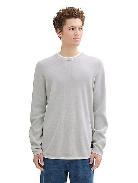 TOM TAILOR Denim 2-in-1-Pullover mit Struktur günstig online kaufen