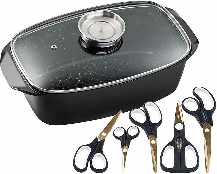 KING Bräter "5 Liter" Set, 5 Haushaltsscheren, titanbeschichtet, 7 Stk. tlg günstig online kaufen