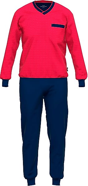 GÖTZBURG Pyjama "Manhattan" 2 tlg. Langarm, V-Ausschnitt, lange Hose, V-Aus günstig online kaufen