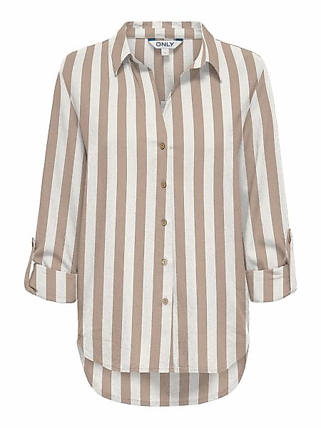 ONLY Hemdbluse "ONLGOA 3/4 STRAP LINEN BL SHIRT CC PNT" mit Leinen, umschla günstig online kaufen