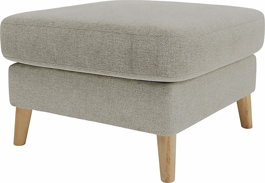 Home affaire Polsterhocker "MARSEILLE", Massivholzbeine Eiche, Landhausstil günstig online kaufen