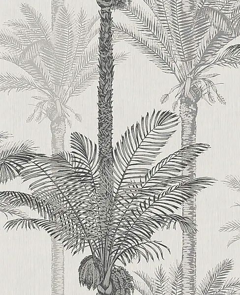 WOW Vliestapete »Exotische Palme«, botanisch, Grau - 1005x52 cm günstig online kaufen