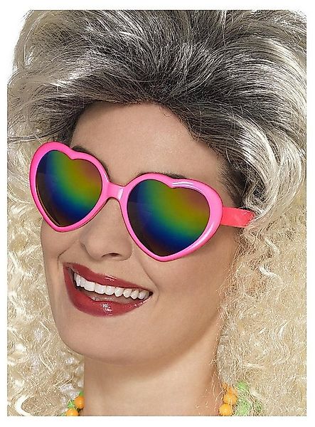Smiffys Kostüm Herzchen Sonnenbrille, Ein Herz für rosarote Brillen! günstig online kaufen