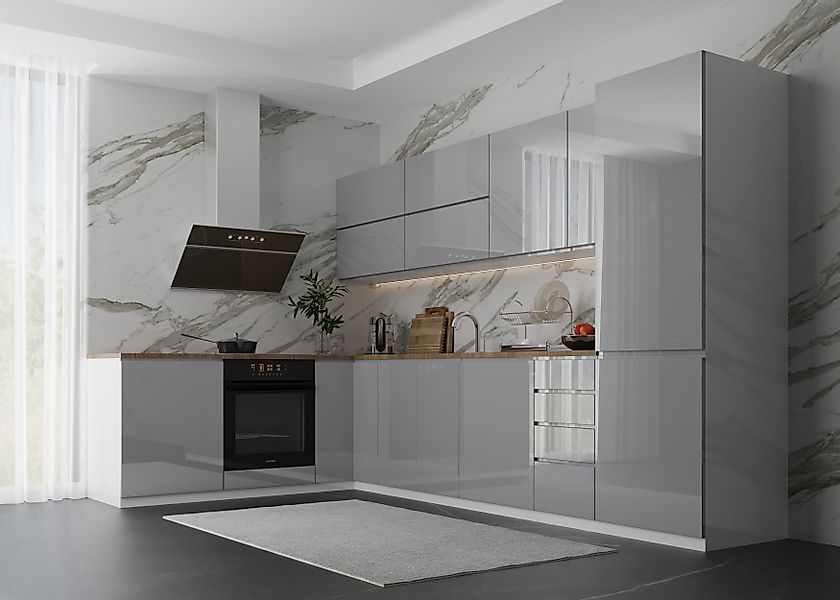 ROYAL24_MARKT Winkelküche K54-G330 R - Aspen günstig online kaufen