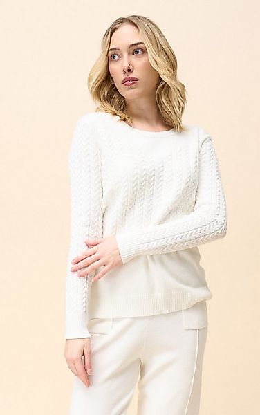 Passioni Strickpullover Basic mit Zopfmuster günstig online kaufen