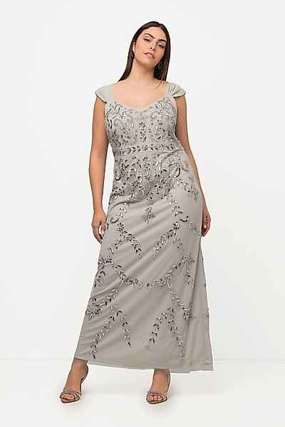 Ulla Popken Abendkleid Trägerkleid Pailletten A-Linie günstig online kaufen